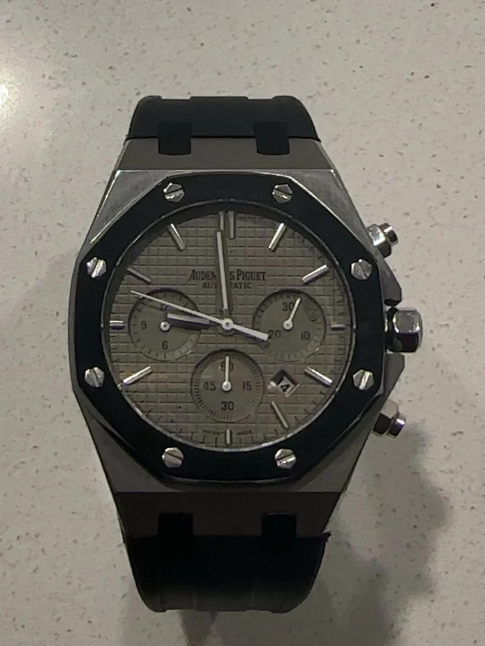 Audemars Piguet Royal Oak Leo Messi Edition. Chronograph with Black Bezel.
